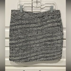 Jcrew black and white tweed mini skirt